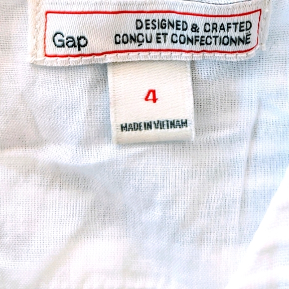 GAP lined white mini dress in sharp, white cotton. - Picture 11 of 11